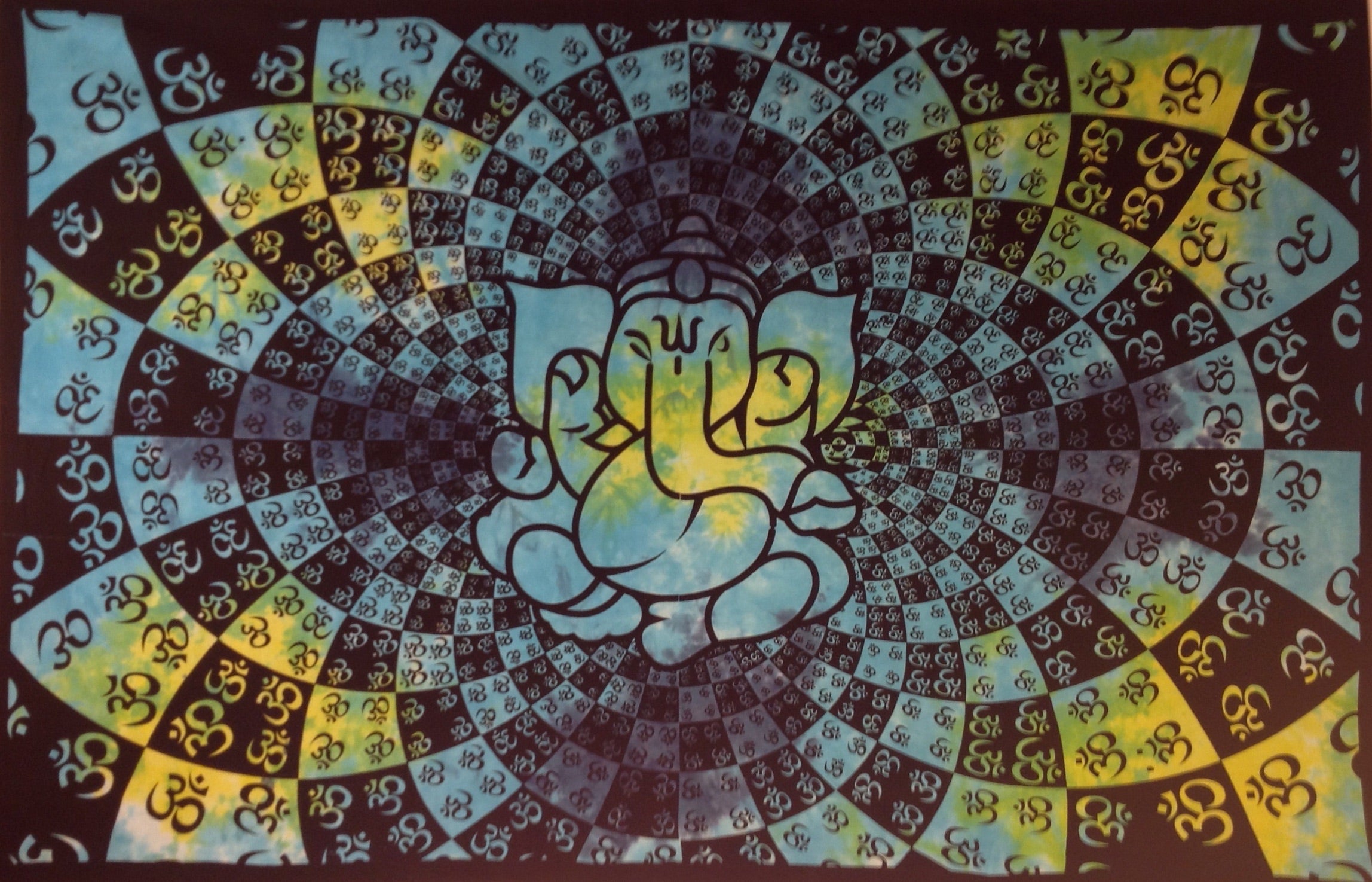 GANESHA PSYCHEDELIC TAPESTRY WALL HANGING HOME