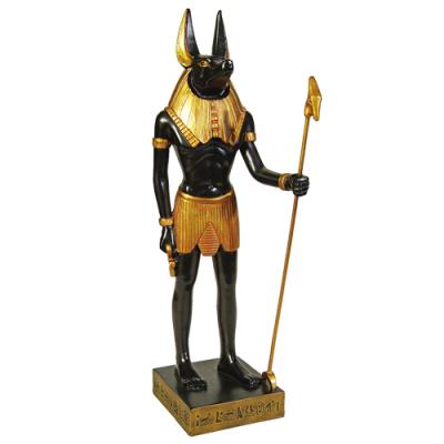 Anubis Statue – Hand-Painted Cold Cast Resin: The Egyptian God of Death and Afterlife