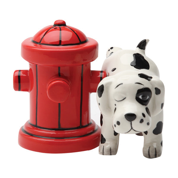 Where’s The Fire? Dalmatian & Hydrant Salt Pepper Shaker Set – Adding Whimsy to Your Kitchen Decor