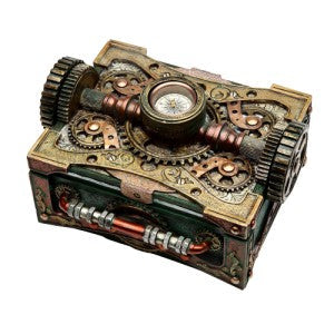 Steampunk Jewelry Box with Compass – A Perfect Blend of Art and Functionality