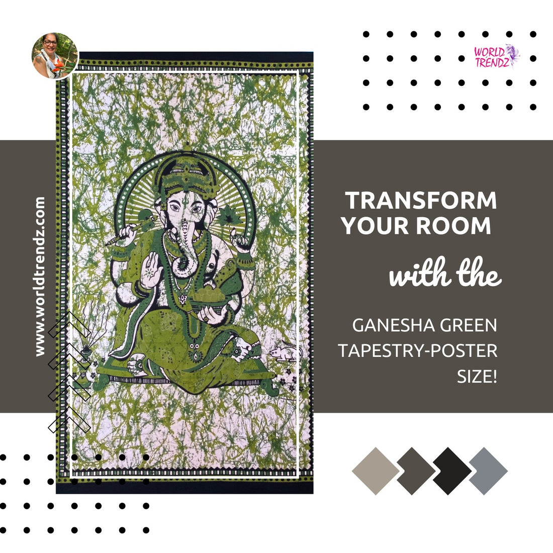 Why You Should Get Your Hands on the Ganesha Green Tapestry-Poster Size: A Perfect Blend of Culture, Art, and Style