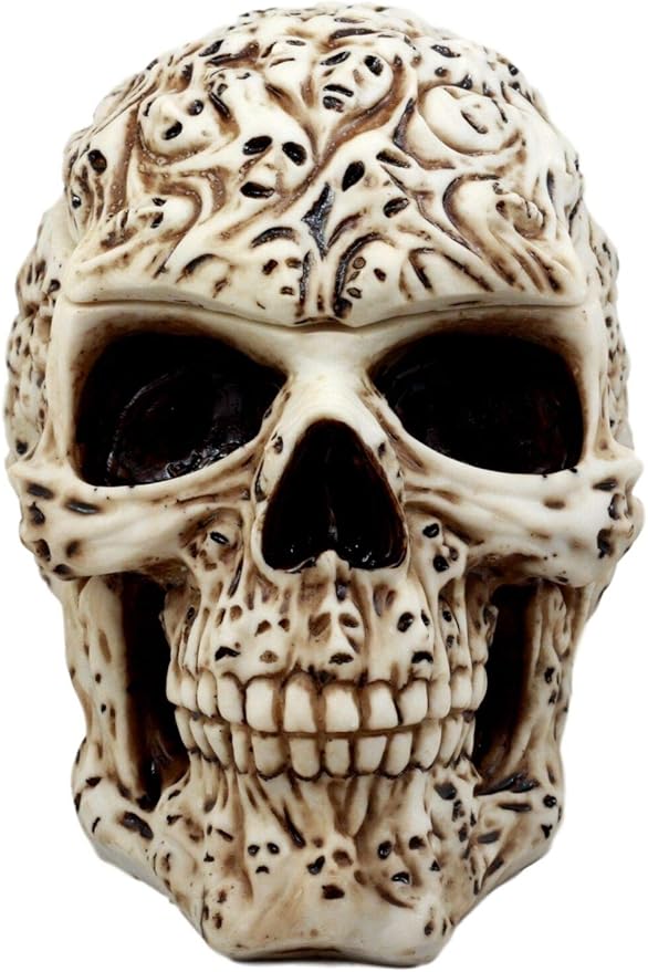 Spirit Skull – Hand-Painted Jewelry Box with Ghost Skull Heads for Home Decor 1