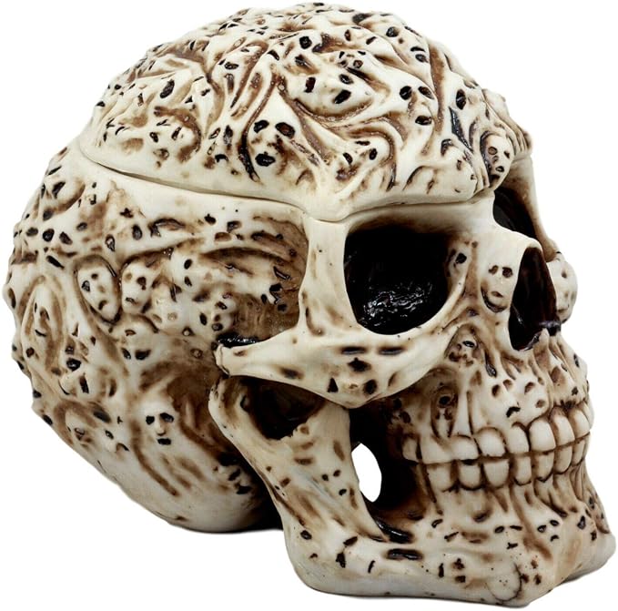 Spirit Skull – Hand-Painted Jewelry Box with Ghost Skull Heads for Home Decor 2