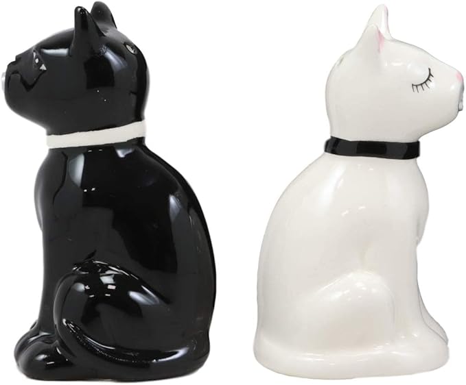 Feline Spicy Salt & Pepper Shaker Set – Hand-Painted Ceramic Cats 1