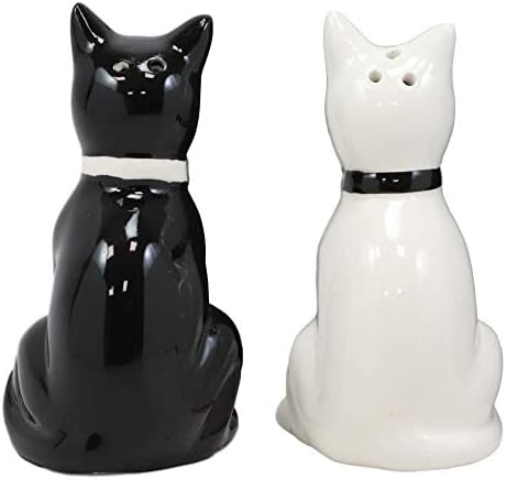 Feline Spicy Salt & Pepper Shaker Set – Hand-Painted Ceramic Cats 2