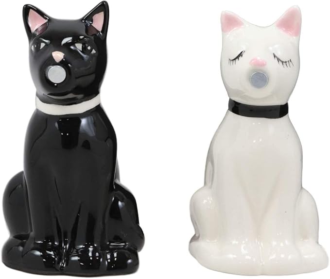 Feline Spicy Salt & Pepper Shaker Set – Hand-Painted Ceramic Cats 3