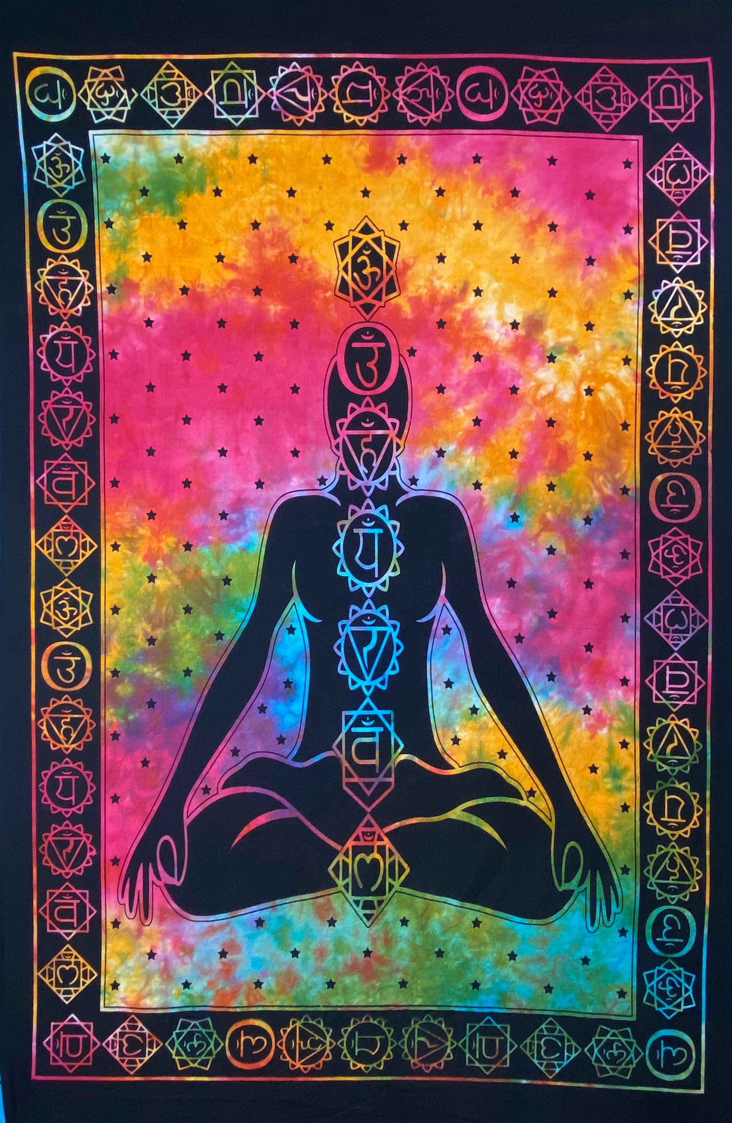 Rainbow discount chakra tapestry